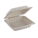 Fineline Settings 17SH8PP.WH, 8x8-inch ReForm Mineral Filled Square Polypropylene Hinged Container, 150/CS