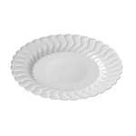 Fineline Settings 210-WH-X, 10.25-Inch Flairware White Plastic Dinner Plates, 18/PK