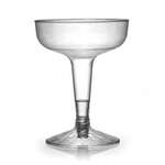 Fineline Settings 2104 4 Oz 2-Piece Flairware Clear Plastic Champagne Glass, 360/CS
