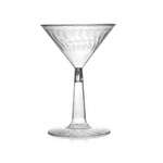 Fineline Settings 2306-CL, 6 Oz. Flairware Clear Plastic Martini Glasses, 144/CS