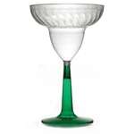 Fineline Settings 2312-GRN, 12 Oz Flairware Polystyrene Green Base Margarita Glass, 96/CS