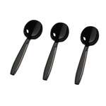 Fineline Settings 2513-BK, 7.5-inch Flairware Extra Heavy Black Polystyrene Soup Spoons, 1200/CS (Discontinued)