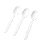 Fineline Settings 2515-WH, 7.5-inch Flairware Extra Heavy White Polystyrene Spoons, 1200/CS (Discontinued)