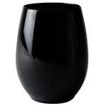 Fineline Settings 2722-BK, 12 Oz. Renaissance Black Stemless Goblets, 48/CS