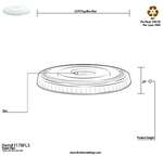Fineline Settings 3178FLS Clear PET Lid w/Straw Slot, 1000/CS