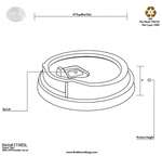Fineline Settings 3198SL, 98 mm PETE Strawless Sip Lid for 12-24 Oz Cold Cups, 1000/CS
