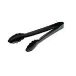 Fineline Settings 3311-BK, 9-Inch Platter Pleasers Black Plastic Scalloped Tongs, 24/CS