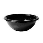 Fineline Settings 5320-BK, 320 Oz. Black PET Salad Bowls, 25/CS