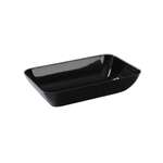 Fineline Settings 6210-BK, 3-inch Tiny Temptations Black Tiny Rectangular Tray, 200/CS (Discontinued)