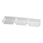 Fineline Settings 6212-CL, 7.5-inch Tiny Temptations Clear Sectional Tray, 200/CS (Discontinued)