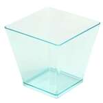 Fineline Settings 6411-GRN, 2 Oz Tiny Temptations Green Square Tiny Dessert Cup, 200/CS