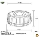 Fineline Settings 9201-L, 12-Inch Platter Pleasers Clear Round Dome PET Lid, 25/CS
