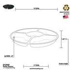 Fineline Settings D12050.CL, 12-Inch 5-Compartment Platter Pleasers Clear Plastic Round Trays, 25/CS