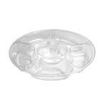 Fineline Settings D12050.CL-X, 12-Inch 6-Compartment Platter Pleasers Clear Plastic Round Tray, EA (Discontinued)