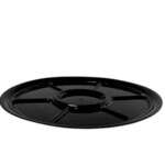 Fineline Settings D61600PP.BK, 16-inch 7-Compartment ReForm Black Polypropylene Tray, 25/CS
