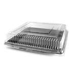 Fineline Settings DDSQ1414.L, 14x14-Inch Platter Pleasers Clear Square Dome PET Lids, 50/CS