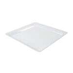Fineline Settings SQ4414.WH, 14x14-inch Platter Pleasers Polystyrene White Square Platter, 20/CS