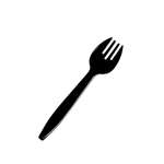 Fineline Settings U1125.BK, 10.25-inch Platter Pleasers Polypropylene Black Serving Fork, 144/CS