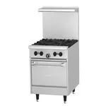 Garland USRange X24-4L, 24 inch 4 Burner SunFire Gas Range with Space Saver Oven