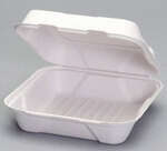 Genpak HF200, 9x9x3, Economy Bagasse Hinged Container, 200/CS