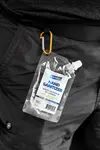 Germium GRP58C-X 2 Oz Gel Hand Sanitizer Squeeze Pouch w/Carabiner, 70% Isopropyl Alcohol, EA