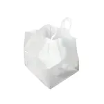 Glopack SQUBB6, #6.5 14x11.5x12-Inch 3-Mil Half-Size White Plastic Bag with Soft Loop Handle Closure, 200/CS