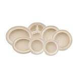 Green Wave International Green Wave OV-P012 10x12.5-Inch Ovation Oval Marbled Bio Plate, 500/CS