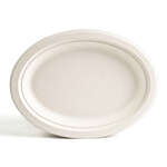 Green Wave International Green Wave PF-EV-P016, 7.5x10-Inch Evolution White Bio Bagasse Oval Plate, 500/CS
