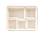 Green Wave TW-TOO-023 Ovation Marbled 5-Compartment Bio Food Tray, 400/CS