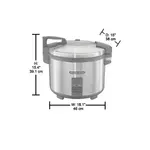 Hamilton Beach 37560R 60-Cup/14L Commercial Rice Cooker/Warmer, EA