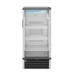 Hoshizaki RM-10-HC, 25-Inch Silver 1 Section Swing Refrigerated Glass Door Merchandiser
