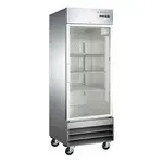 Hurakan HKN-GXE23R1G, Reach-In Refrigerator with Glass Door, 23.06 Cu.Ft.