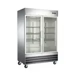 Hurakan HKN-GXE47R2G, 54-Inch 2 Glass Door Reach-In Refrigerator