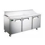 Hurakan HKN-SPT70R3, 70-Inch 3 Doors Refrigerated Sandwich Prep Table