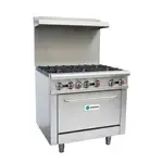 Hurakan HKN-XRFG36O6A, 36-Inch Gas Heavy Duty Range with 6 Burners