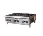 IKON IHP-6-36, 36-inch 6-Burner Manual Control Gas Hotplate, 150,000 BTU