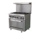 IKON IR-6-36 36-inch 6-Burners Gas Range with Oven, 213,000 BTU