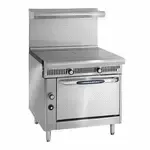Imperial IHR-2HT, 36-Inch 2-Burner Range with Standard Oven and Two 18-Inch Hot Tops, NSF