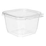 Inline TS4016, 16 Oz Square Tamper Evident Clear PET Plastic Container, 276/CS