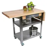 John Boos CUCE50, Cucina Elegante Kitchen Cart With 2 Drop Leaves (Special Order Item)