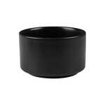 Kadra VT-1235, 22 Oz 5-Inch Vikko Thunder Porcelain Black Matte Round Modern Soup Bowl, 36/CS