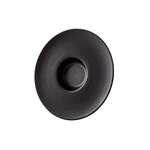 Kadra VT-1687, 9-Inch Vikko Thunder Porcelain Black Soup Plate with Rim, 30/CS