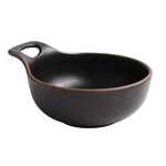 Kadra VT-1725, 5-Inch Vikko Thunder Porcelain Black Dish with Handle, 60/CS