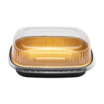 Karat AF-TOP48-COMBO, 48 Oz Aluminum Foil Take Out Pan with Dome Lid, 50/CS