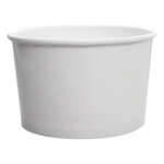 Karat C-KDP28W, 28 Oz White Paper Cold and Hot Food Container, 600/Cs