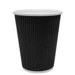 Karat C-KRC516B 16 Oz Black Ripple Hot Cup, 500/CS