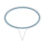 Ketchum Manufacturing XKD-720, Oval Checkered Border Spear Price Tag, 25-Piece Pack