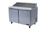 Kool-It KST-48-2, 48-inch Refrigerated Salad/Sandwich Prep Table