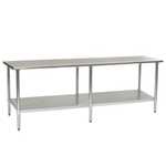 L&J SG18108, 18x108-Inch Stainless Steel Work Table with Adjustable Galvanized Undershelf