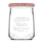 LAV TAS055K03, 18.5 Oz/550 ml Printed Colored Metal Glass Storage Jar, EA